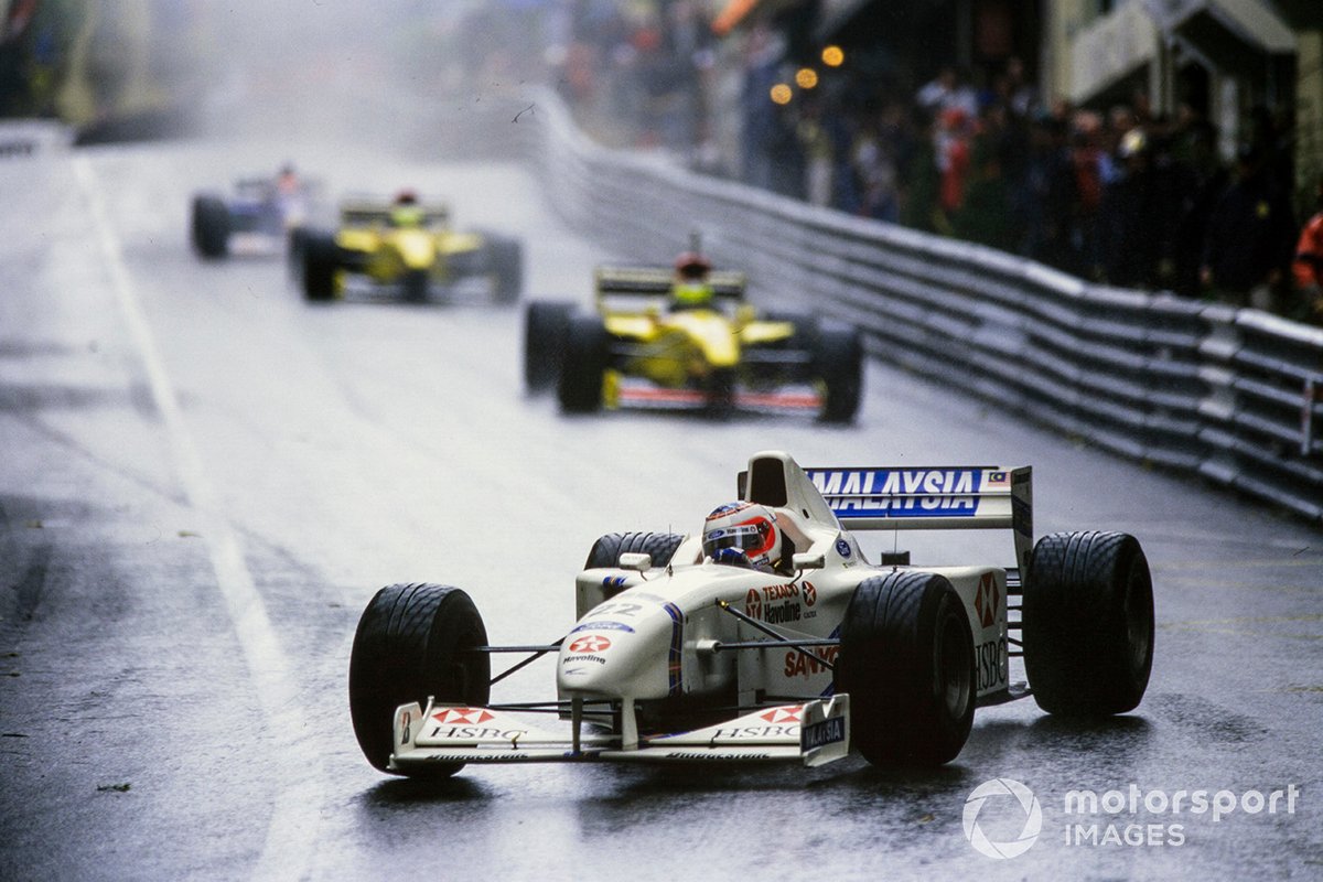 Barrichello earned Stewart GP's first podium with a superb drive to second place in 1997