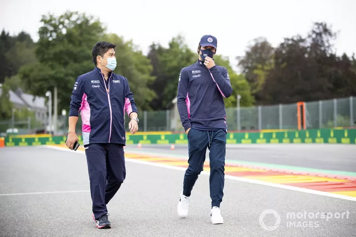 Lance Stroll, Racing Point, recorre la pista de Spa