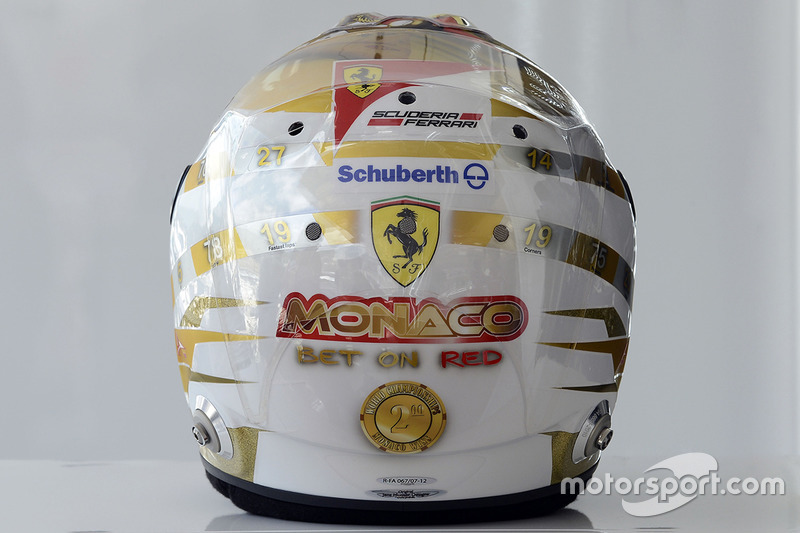 Casco de Fernando Alonso en 2012 (Mónaco)