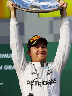 Podium: Sieger Nico Rosberg, Mercedes AMG F1 Team