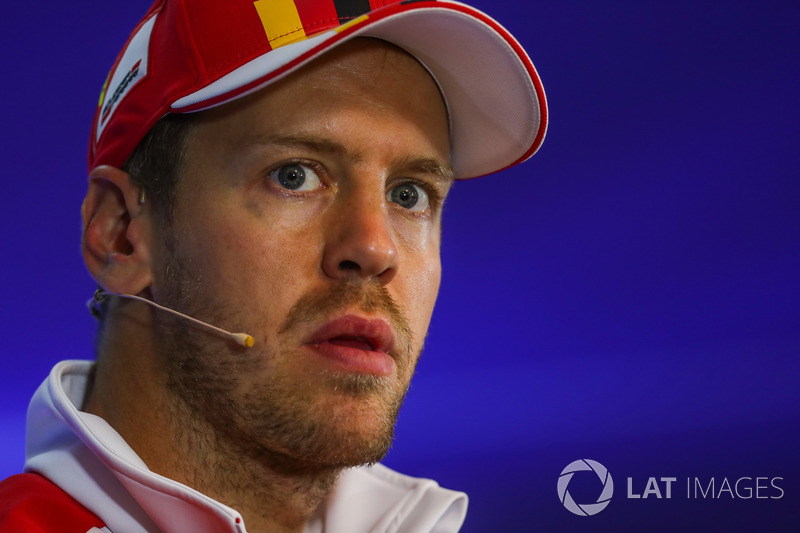Sebastian Vettel, Ferrari in the Press Conference