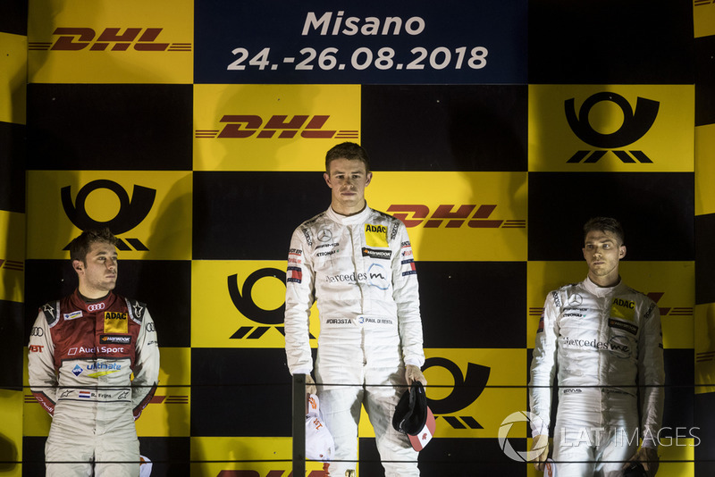 Podium: Race winner Paul Di Resta, Mercedes-AMG Team HWA, Mercedes-AMG C63 DTM, second place Robin Frijns, Audi Sport Team Abt Sportsline, Audi RS5 DTM and third place Edoardo Mortara, Mercedes-AMG Team HWA, Mercedes-AMG C63 DTM