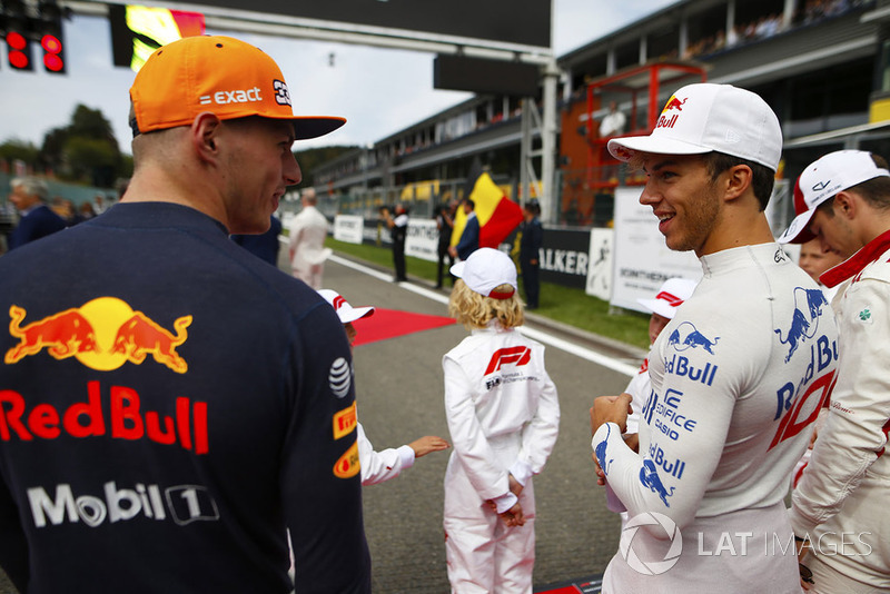 Max Verstappen, Red Bull Racing,y Pierre Gasly, Toro Rosso