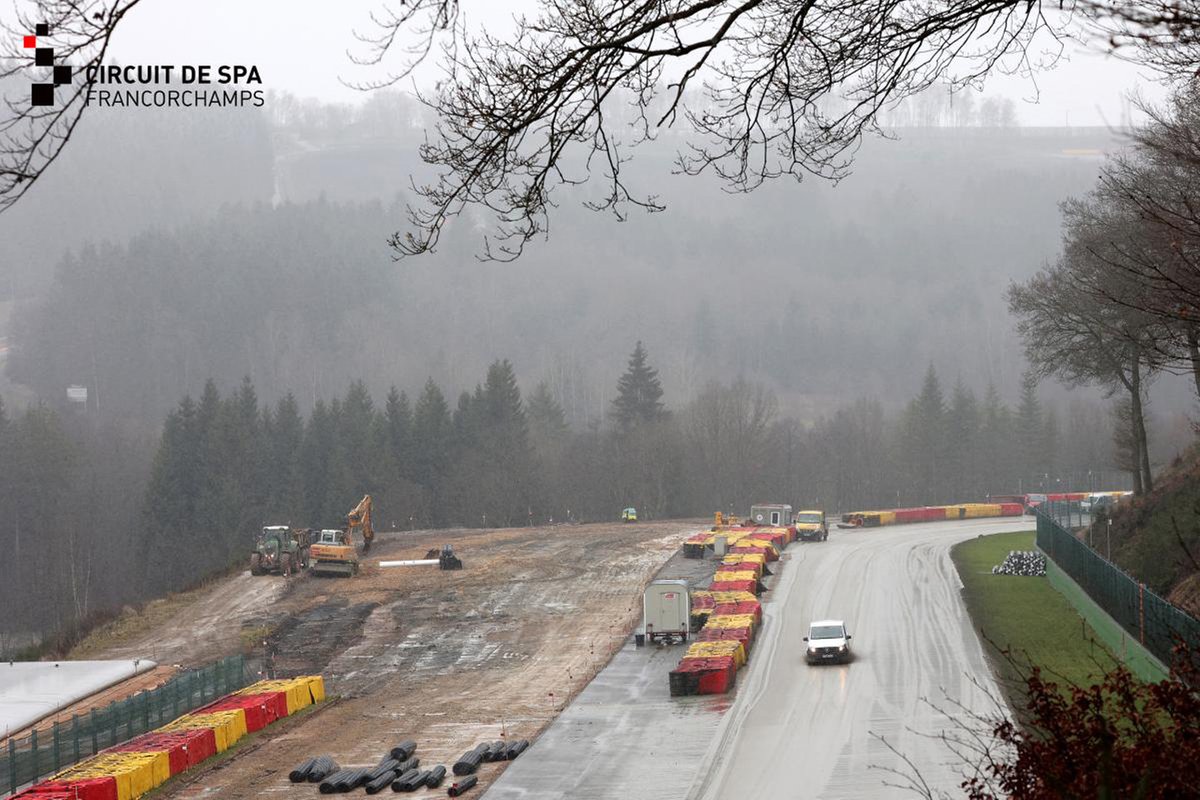 Spa-Francorchamps track work in progress