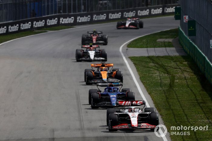 Kevin Magnussen, Haas VF-23, Alex Albon, Williams FW45, Oscar Piastri, McLaren MCL60, Yuki Tsunoda, AlphaTauri AT04