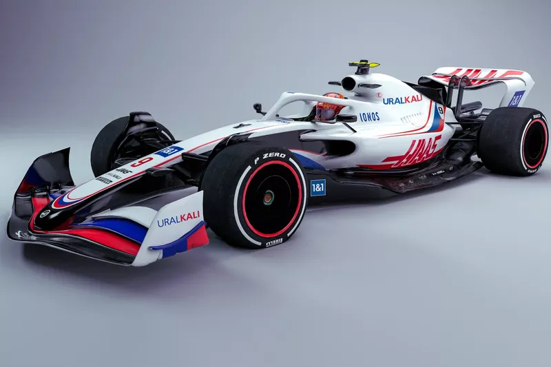 La livrée 2021 de la Haas sur la Formule 1 de 2022