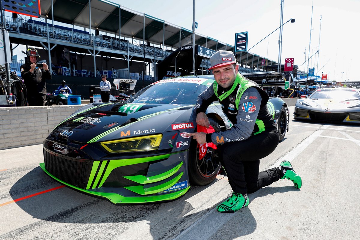 Pole sitter #39 CarBahn with Peregrine Racing Audi R8 LMS GT3, GTD: Richard Heistand