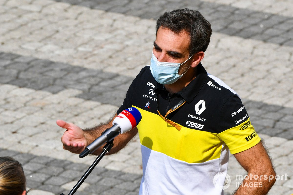 Cyril Abiteboul, Managing Director, Renault F1 Team, is interviewed