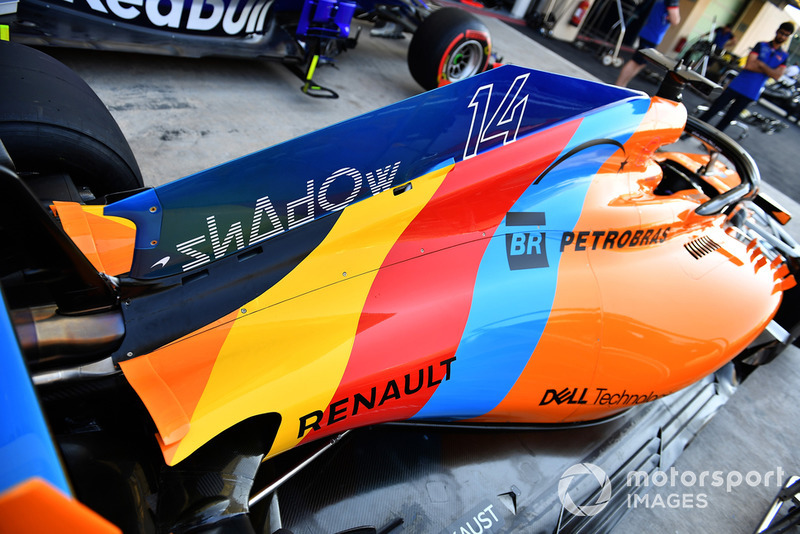 Special livery on Fernando Alonso, McLaren MCL33