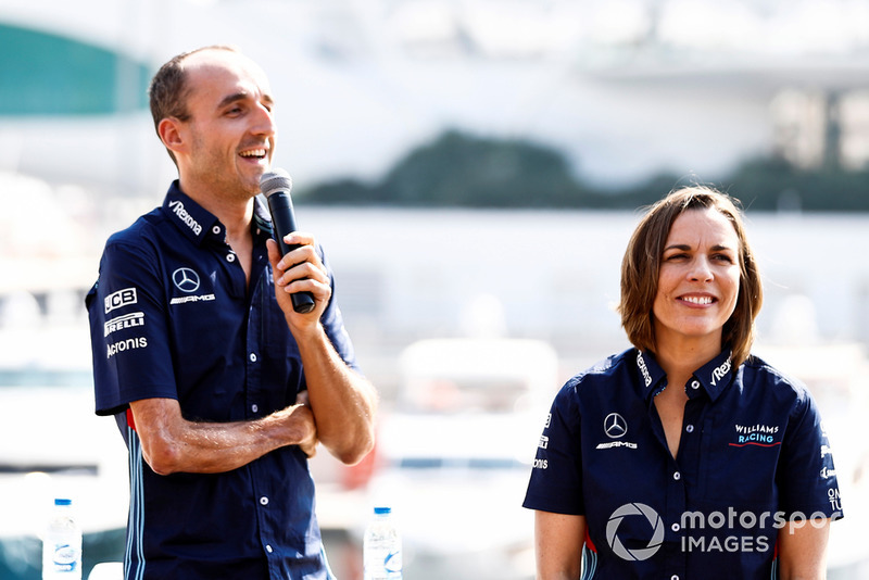 Claire Williams, Vice Team Principal, Williams Racing, annuncia Robert Kubica, Williams Racing, per il 2019