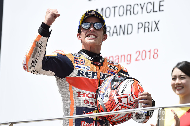 Подіум: переможець гонки Марк Маркес, Repsol Honda Team