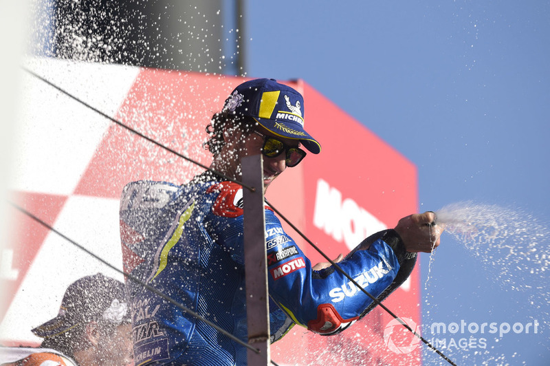 Подіум: третє місце Алекс Рінс, Team Suzuki MotoGP