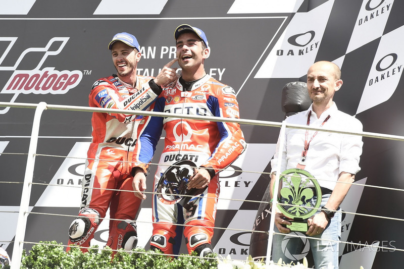 1. Andrea Dovizioso, Ducati Team; 3. Danilo Petrucci, Pramac Racing