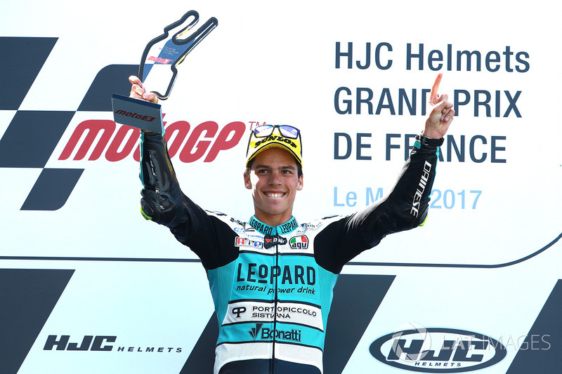 Podio: il vincitore della gara Joan Mir, Leopard Racing