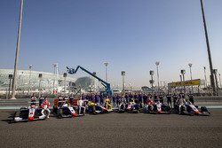 Foto del equipo Trident con sus pilotos de GP2 y GP3 Philo Paz Armand, Trident, Luca Ghiotto, Triden