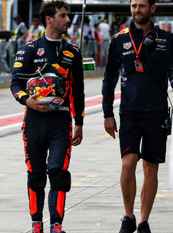 Daniel Ricciardo, Red Bull Racing avec Sam Village, coach personnel Red Bull Racing
