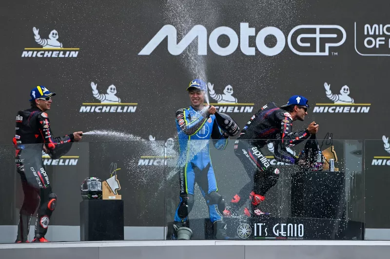 Jorge Martín, Aprilia Racing, Marco Bezzecchi, Aprilia Racing, Ai Ogura, Trackhouse Racing