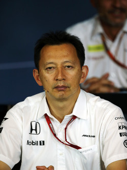 Yusuke Hasegawa, director del programa de F1 de Honda en la Conferencia de prensa FIA
