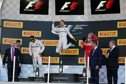 Podio Rusia 2016: Nico Rosberg, Lewis Hamilton y Kimi Raikkonen