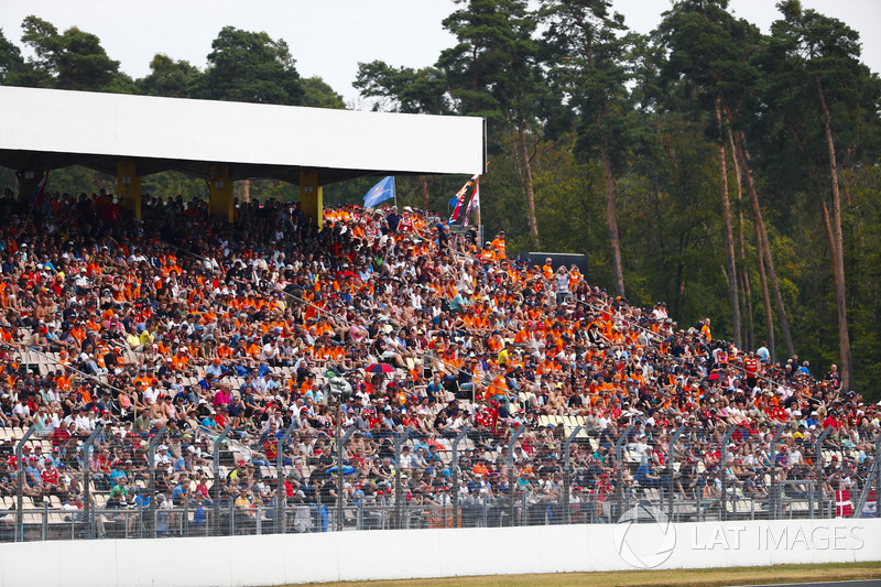 Dutch fans in a grandstand