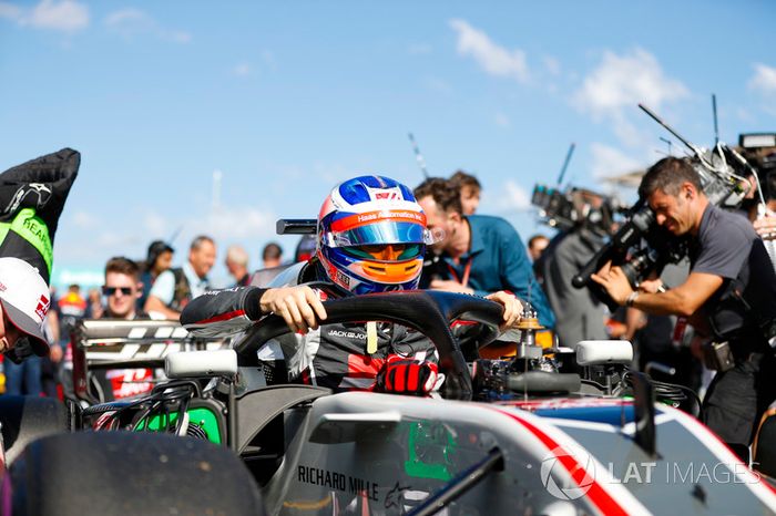 Romain Grosjean, Haas F1 Team, on the grid