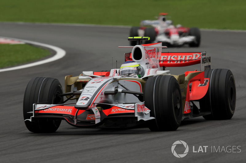 2008: Force India VJM01 (одно десятое место, 10-е место в КК)