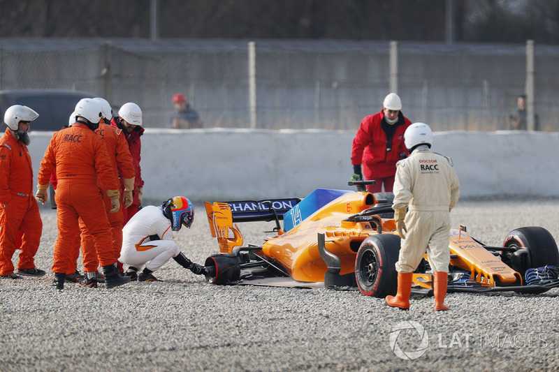 7. Fernando Alonso, McLaren MCL33 after his crash