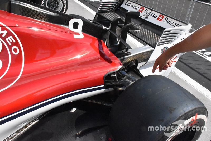 Detail bagian belakang Sauber C37