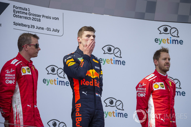 Себастьян Феттель, Ferrari, Макс Ферстаппен, Red Bull Racing, Кімі Райкконен, Ferrari