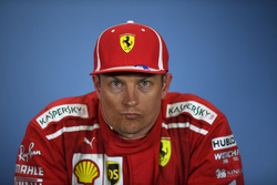 Kimi Raikkonen, Ferrari, nella conferenza stampa