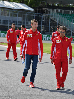 Daniil Kvyat, Ferrari walks the track