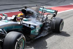 Lewis Hamilton, Mercedes AMG F1 W08 con aero sensor