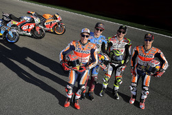 Marc Marquez, Repsol Honda Team; Jack Miller, Estrella Galicia 0,0 Marc VDS; Cal Crutchlow, Team LCR
