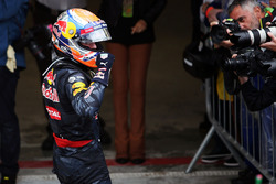 Max Verstappen, Red Bull Racing celebrates his third position in parc ferme
