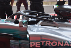 Mercedes-Benz F1 W08, with HALO cockpit protection