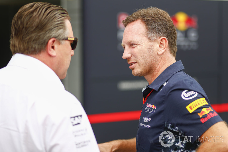 Zak Brown, McLaren-Chef, Christian Horner, Red-Bull-Teamchef