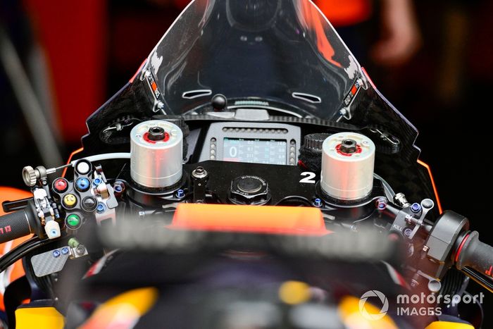 Detalle de la moto Red Bull KTM Tech 3