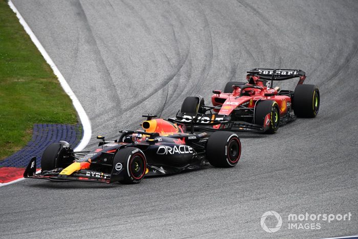 Max Verstappen, Red Bull Racing RB19, Charles Leclerc, Ferrari SF-23
