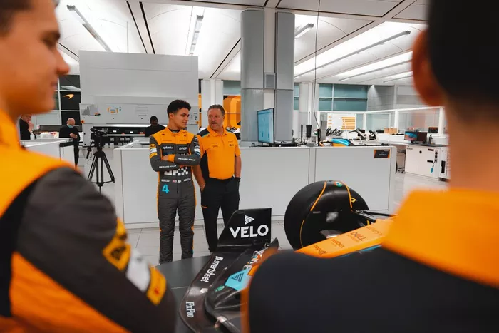Zak Brown, CEO, McLaren Racing, Lando Norris, McLaren