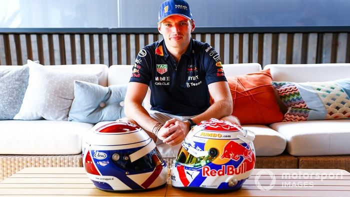 Casco de Max Verstappen, Red Bull Racing para el GP de Holanda  