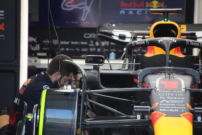 Red Bull Racing RB18 mirror detail