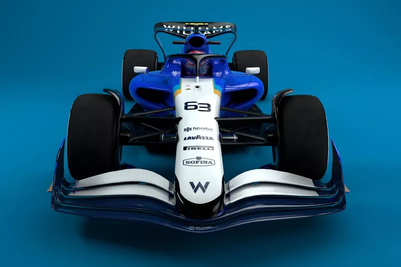 La livrée 2021 de la Williams sur la Formule 1 de 2022