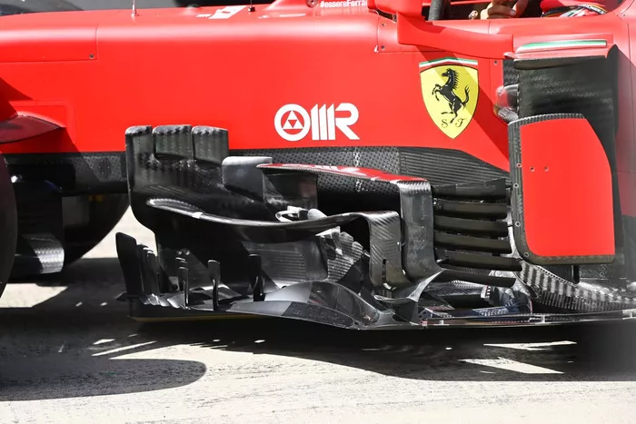 Detalle técnico del Ferrari SF21