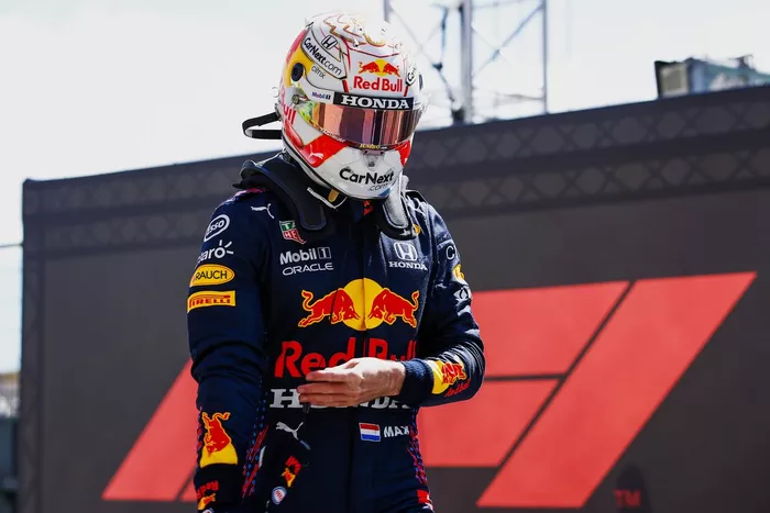 Max Verstappen, Red Bull Racing, en Parc Ferme después de la clasificación