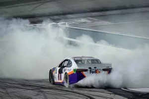 Race Winner Denny Hamlin, Joe Gibbs Racing, Toyota Camry