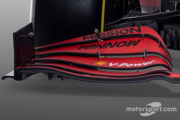 Ferrari SF1000 detalle del alerón delantero
