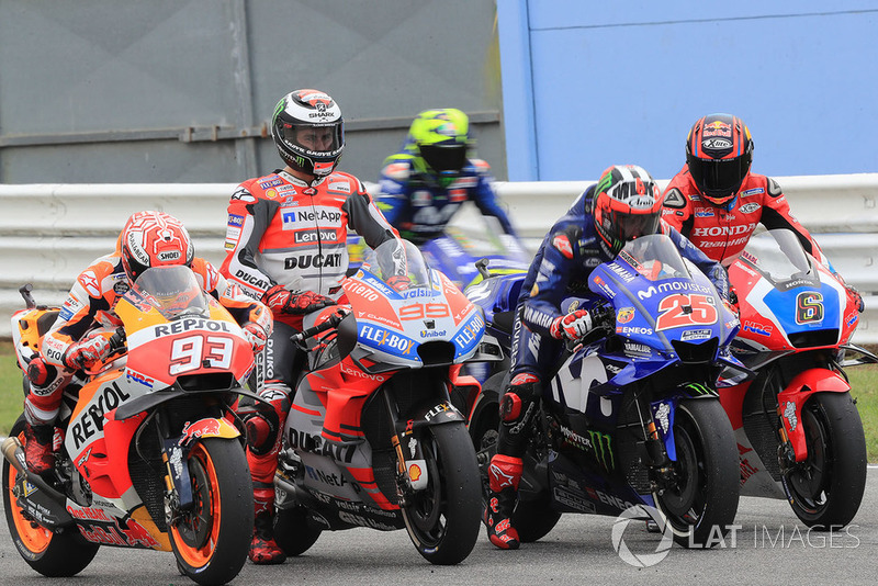 Marc Márquez, Jorge Lorenzo, Maverick Viñales, Stefan Bradl