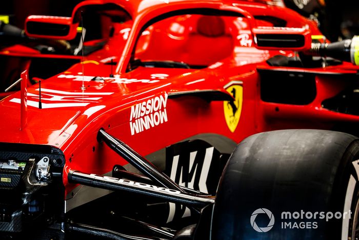 Marca de Philip Morris Mission Winnow en el Ferrari SF71H