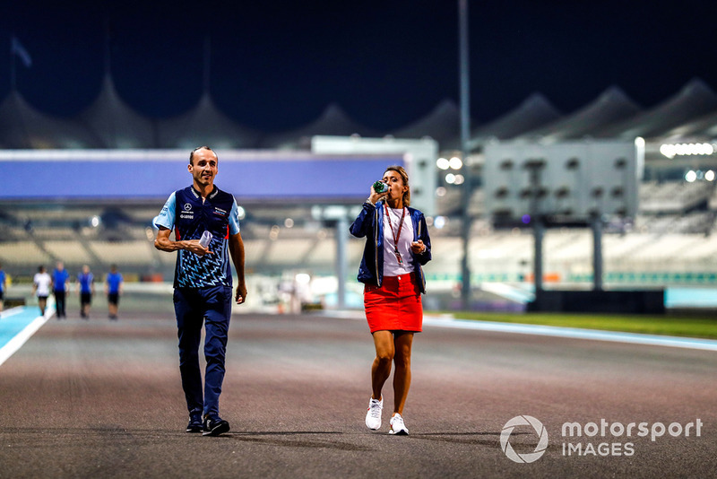 Robert Kubica, Williams Racing, walks the track 