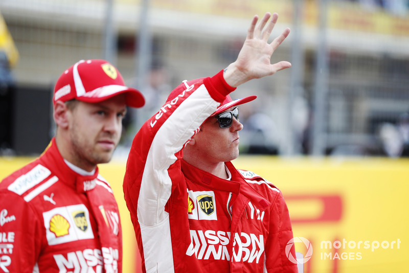 Sebastian Vettel, Ferrari, y Kimi Raikkonen, Ferrar